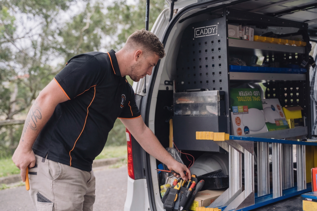 Licensed Breakfast Point electrician working on a residential job